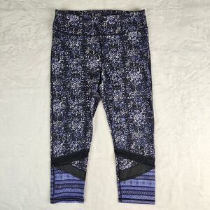 Gaiam Om Blue Purple Leggings Sz L